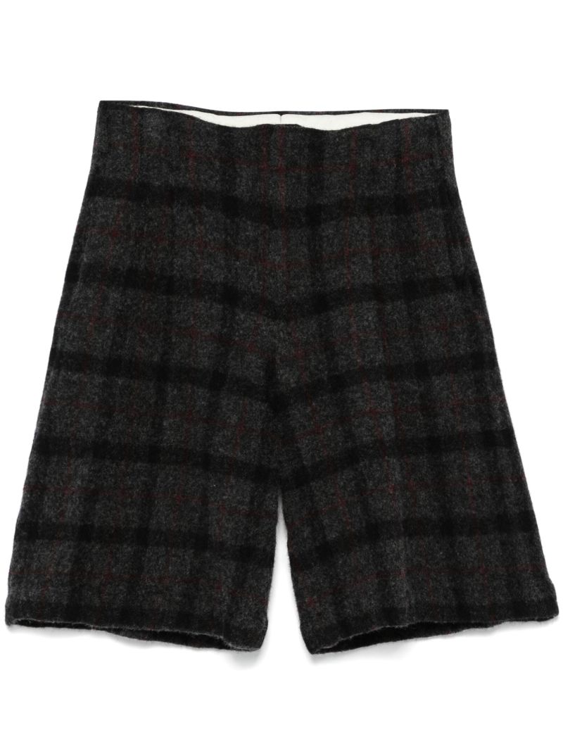 Grey Wool Shorts
