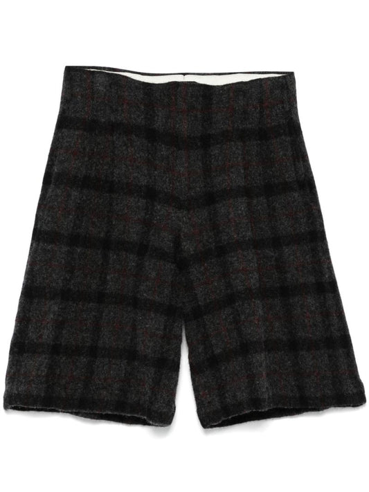 Grey Wool Shorts