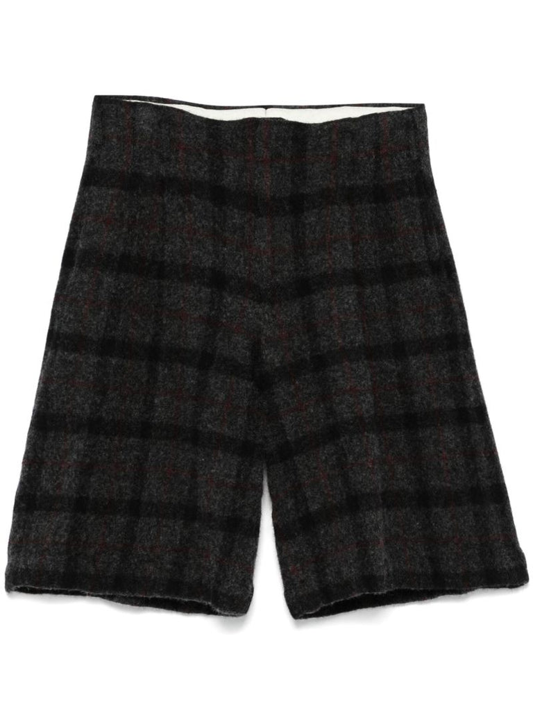 Grey Wool Shorts