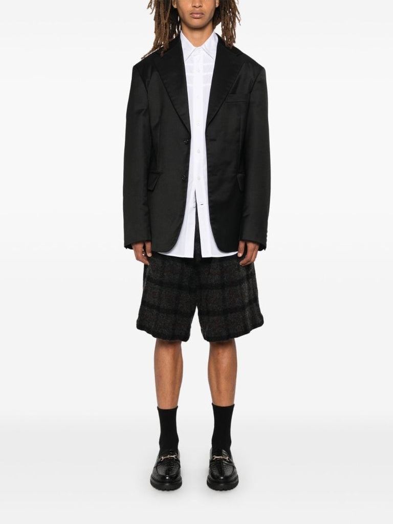 Grey Wool Shorts