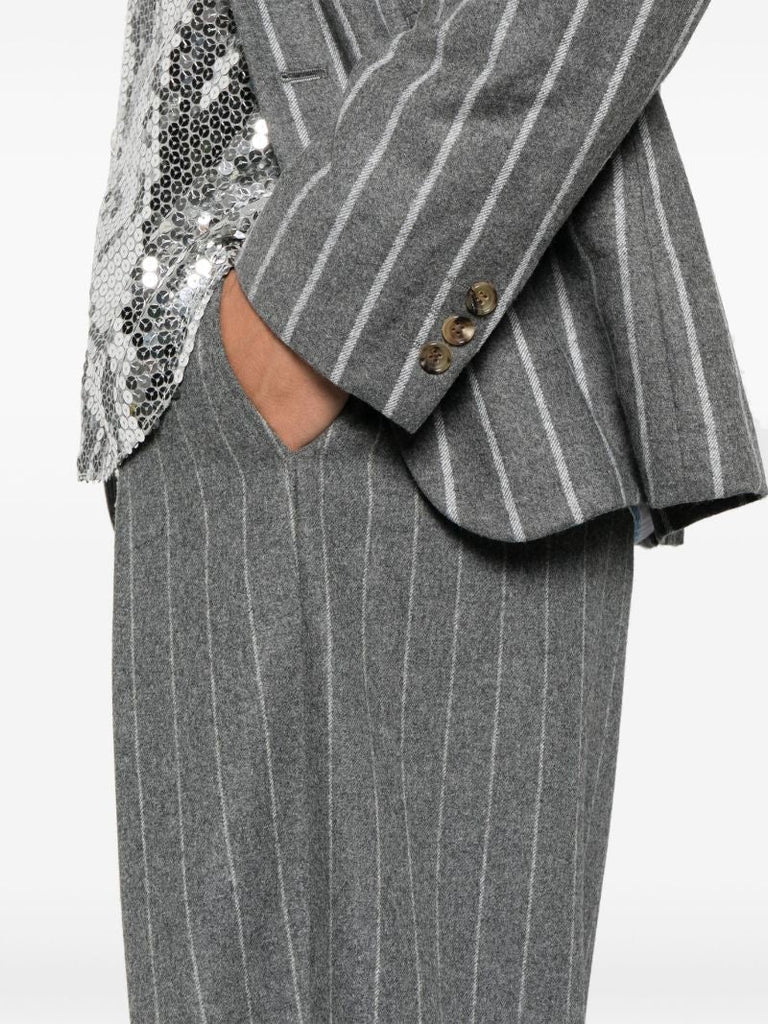 Pinstripe Tailored Trousers
