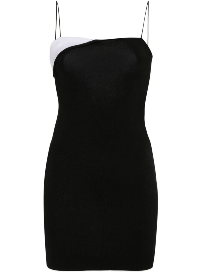 Black Aro Twist-detail Mini Dress