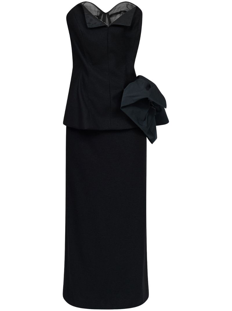 Black DÃ_x0083_Â©cortiquÃ_x0083_Â© Wool Midi Dress
