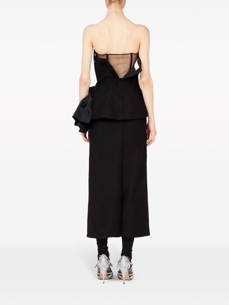 Black DÃ_x0083_Â©cortiquÃ_x0083_Â© Wool Midi Dress
