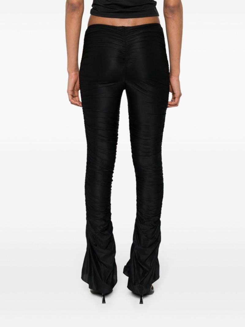 Black Draped Flared Trousers