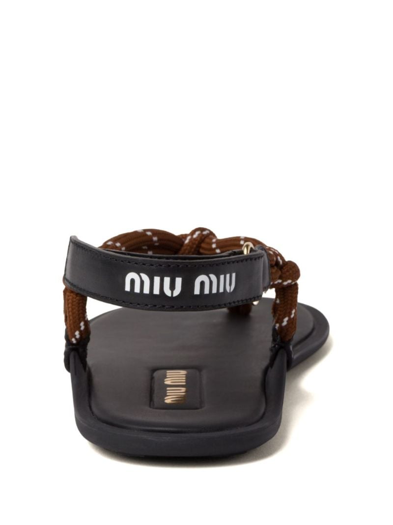Brown Riviere Cord Thong Sandals