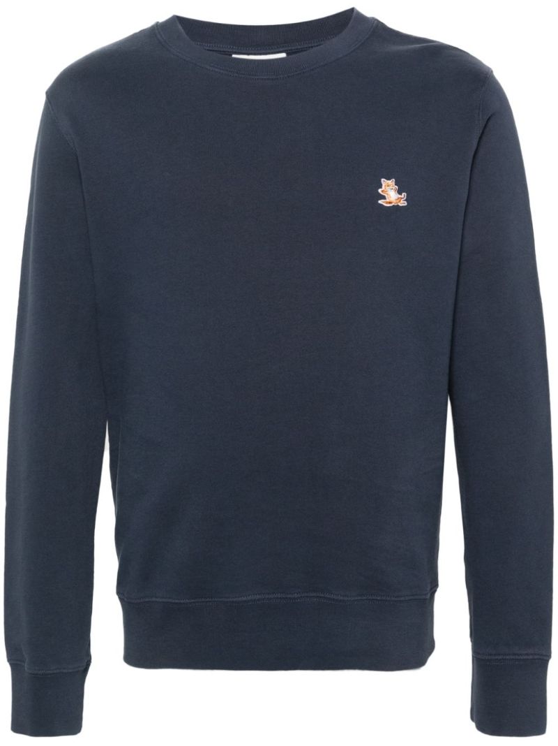 Blue Chillax Fox Cotton Sweatshirt