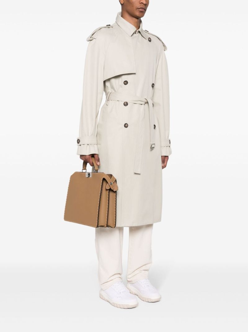 Neutral Peekaboo Iseeu Medium Leather Tote Bag