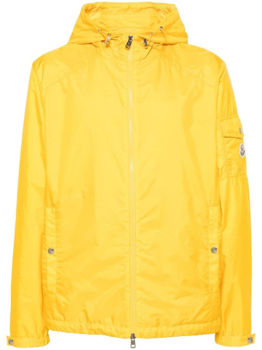 Yellow Etiache Hooded Windbreaker