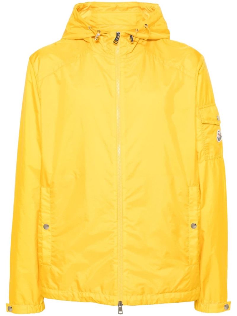 Yellow Etiache Hooded Windbreaker