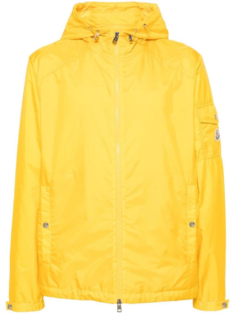 Yellow Etiache Hooded Windbreaker