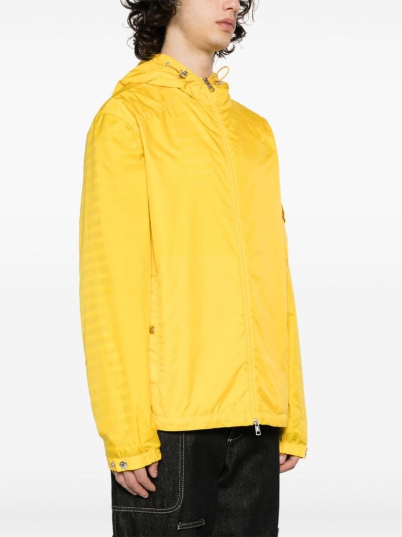 Yellow Etiache Hooded Windbreaker