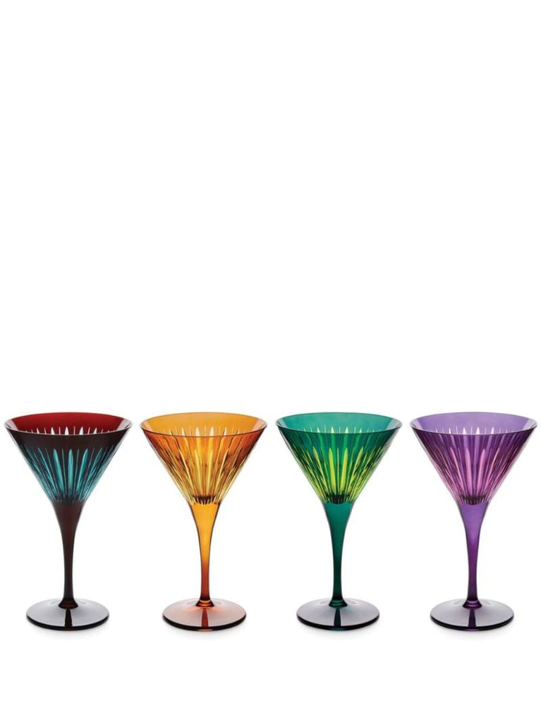 Purple Prism Martini Glass Set