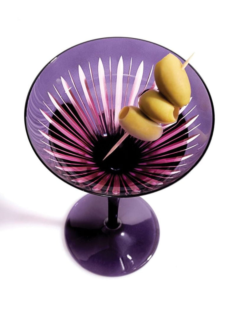 Purple Prism Martini Glass Set