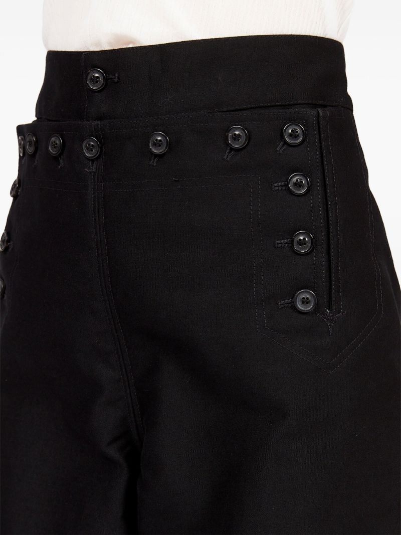 Black Wide-leg Satin Trousers