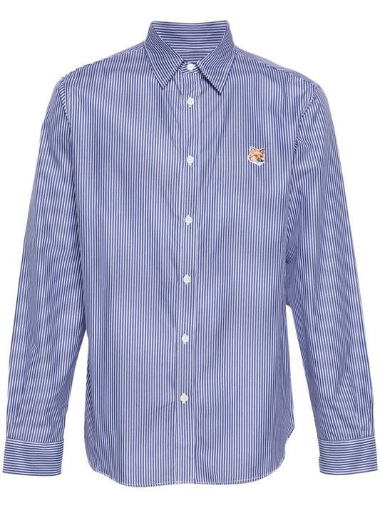 Blue Fox Head Cotton Shirt
