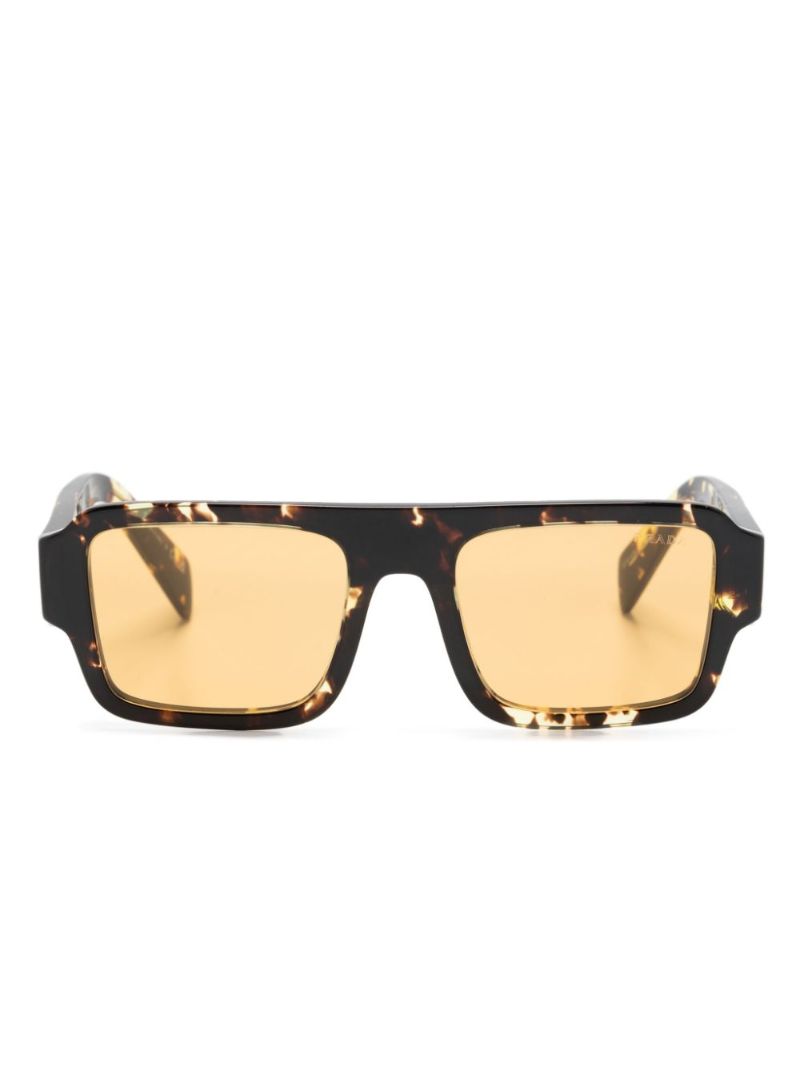 Black Symbole Rectangle-frame Sunglasses
