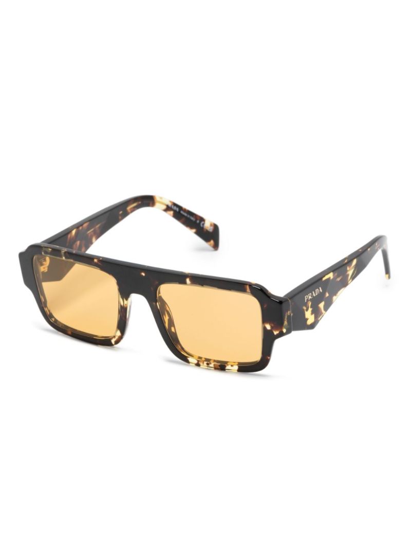 Black Symbole Rectangle-frame Sunglasses