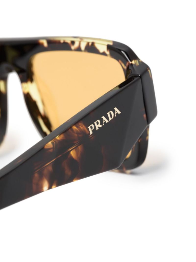 Black Symbole Rectangle-frame Sunglasses