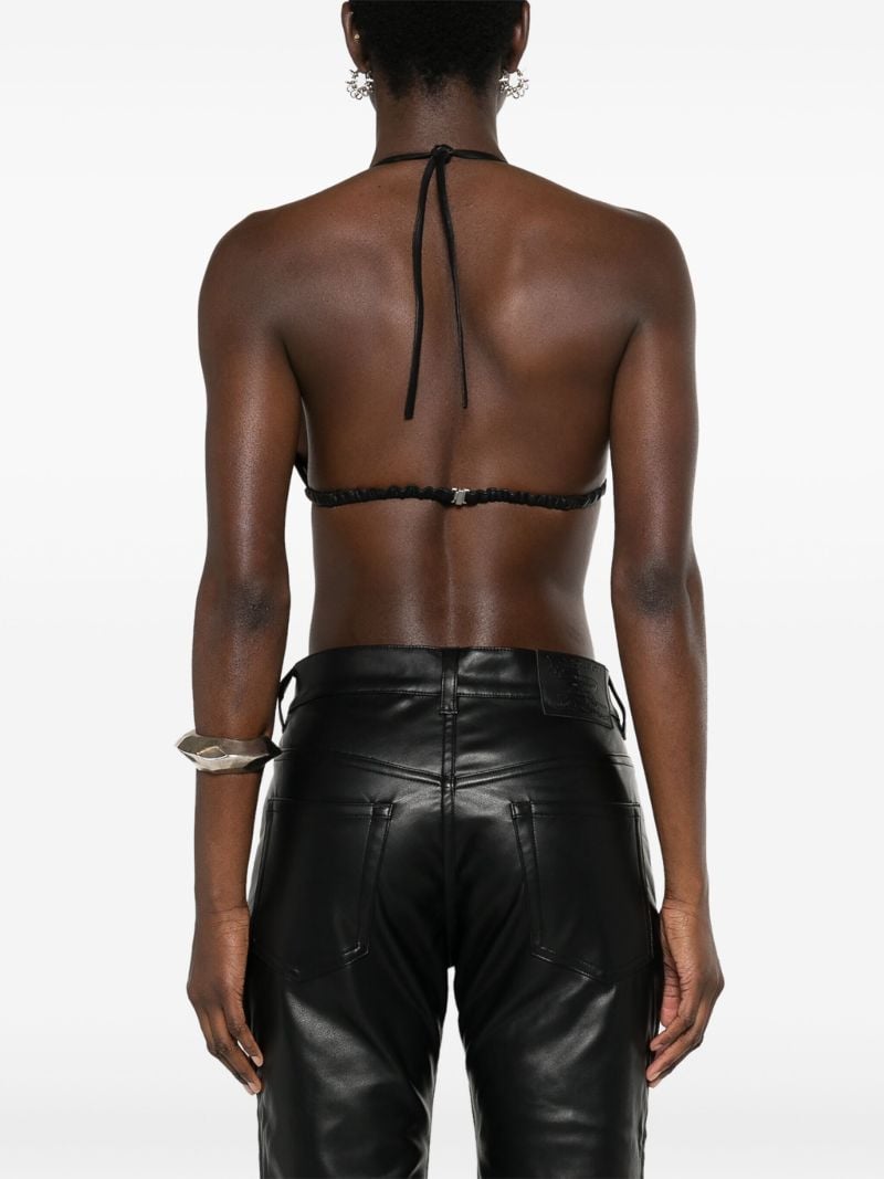 Black Leather Bra Top