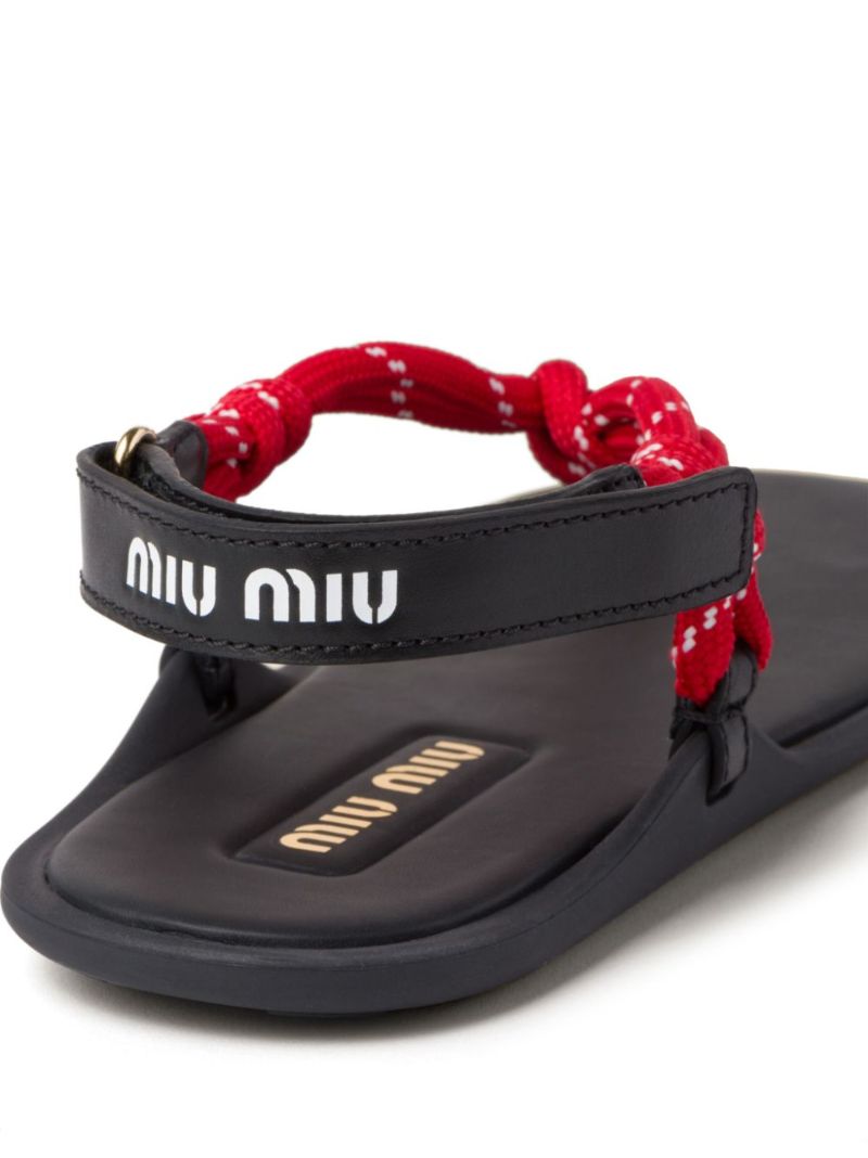 Red Riviere Cord Thong Sandals