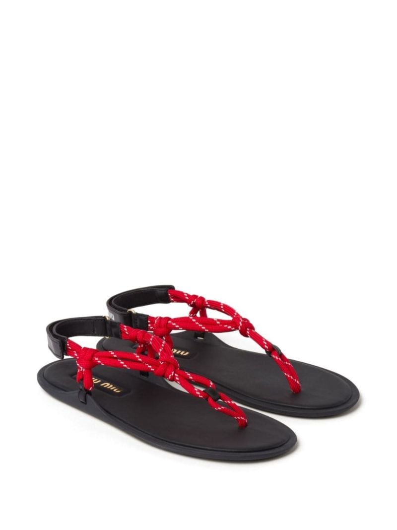 Red Riviere Cord Thong Sandals