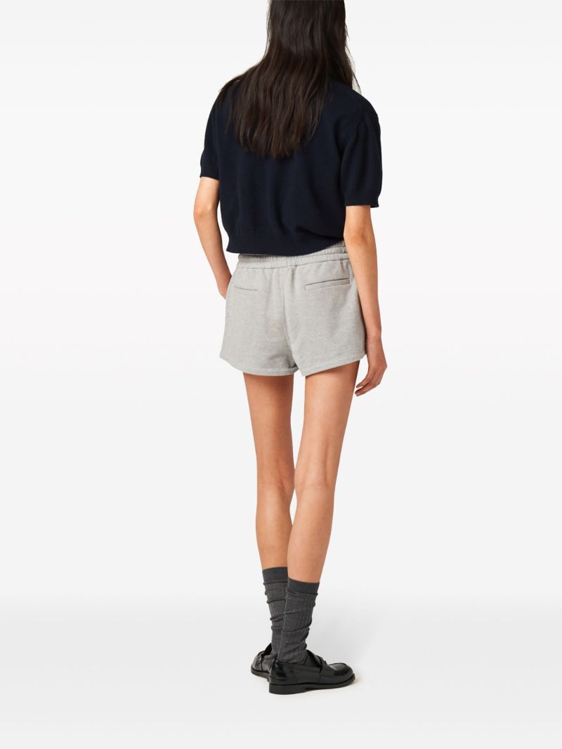 Grey Logo-print Sweat Shorts