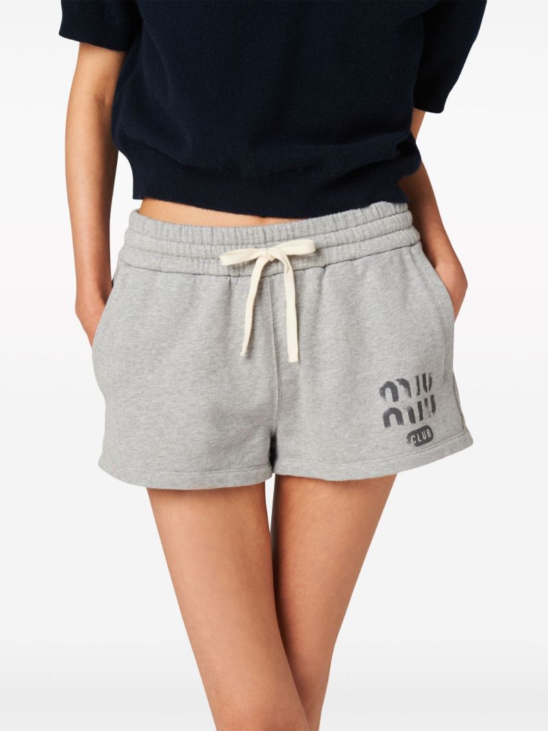 Grey Logo-print Sweat Shorts