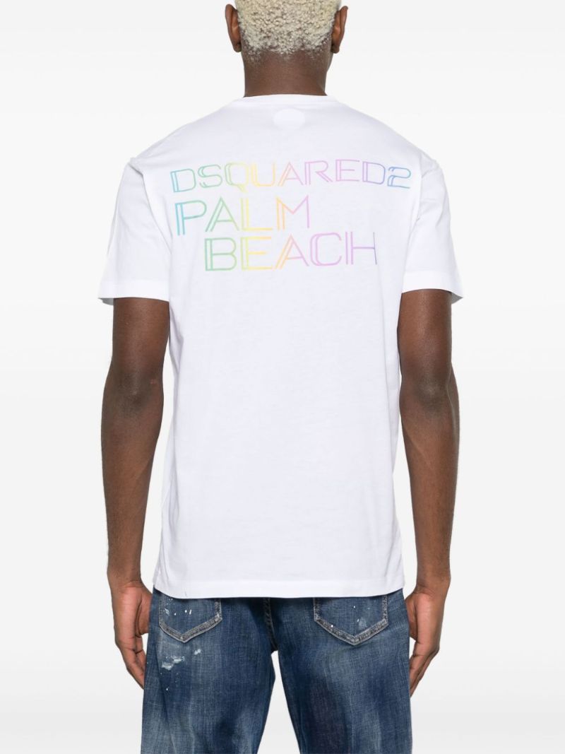 White Palm Beach Cool Fit Cotton T-shirt