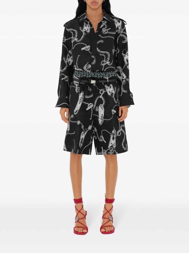 Black Knight Hardware Silk Shirt