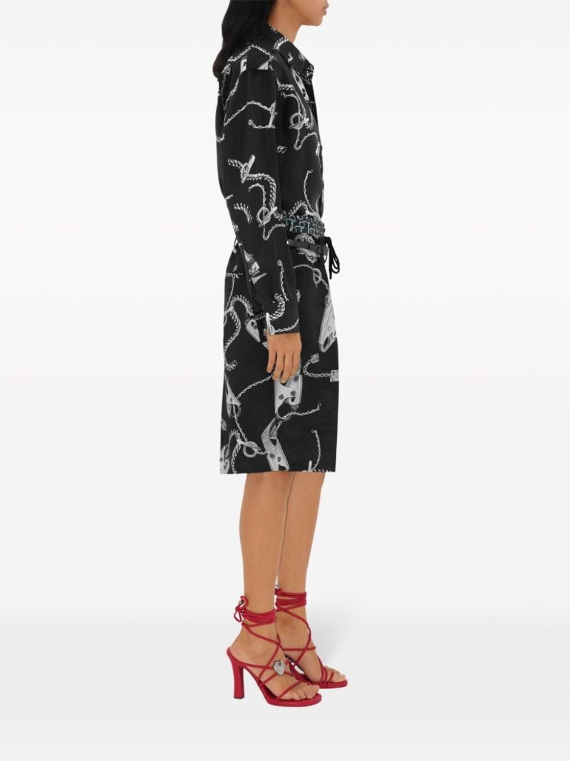 Black Knight Hardware Silk Shirt