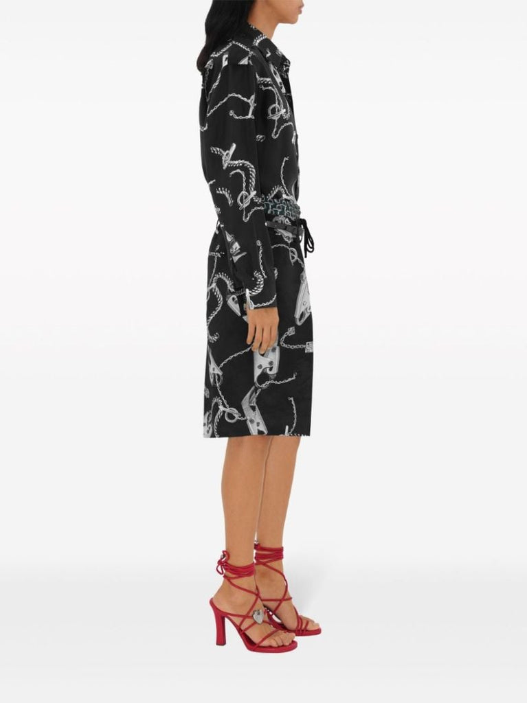Black Knight Hardware Silk Shirt
