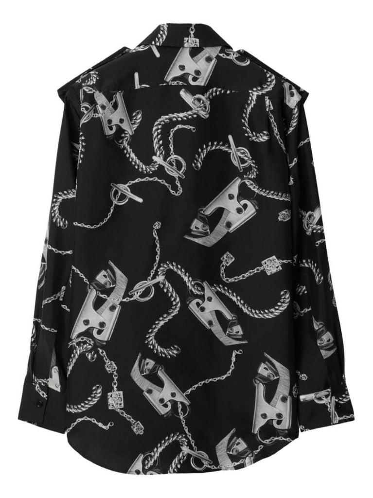 Black Knight Hardware Silk Shirt