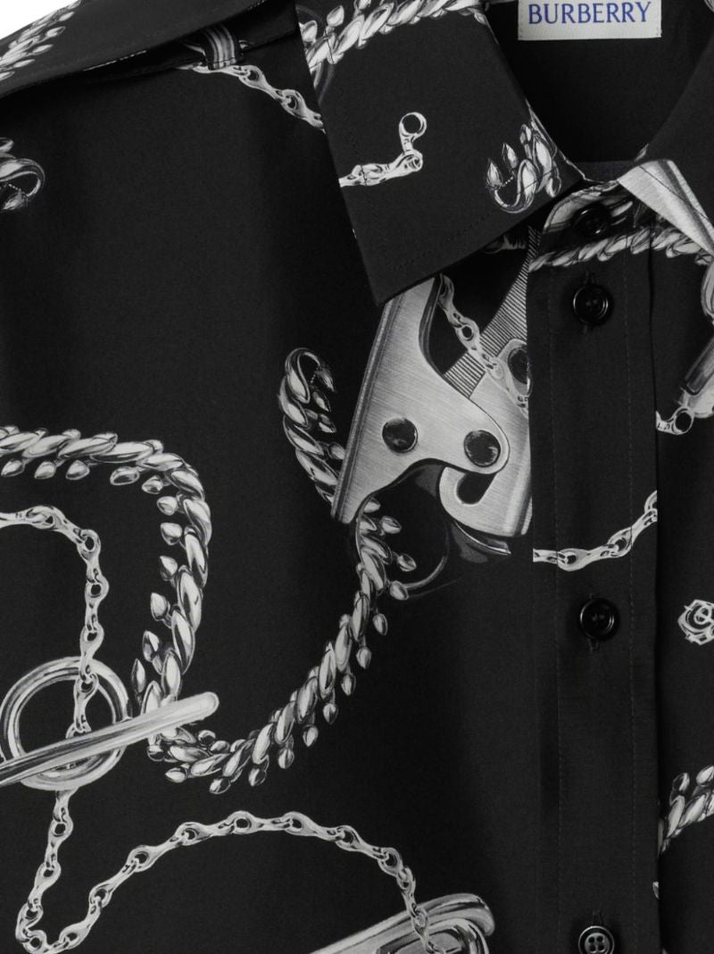 Black Knight Hardware Silk Shirt