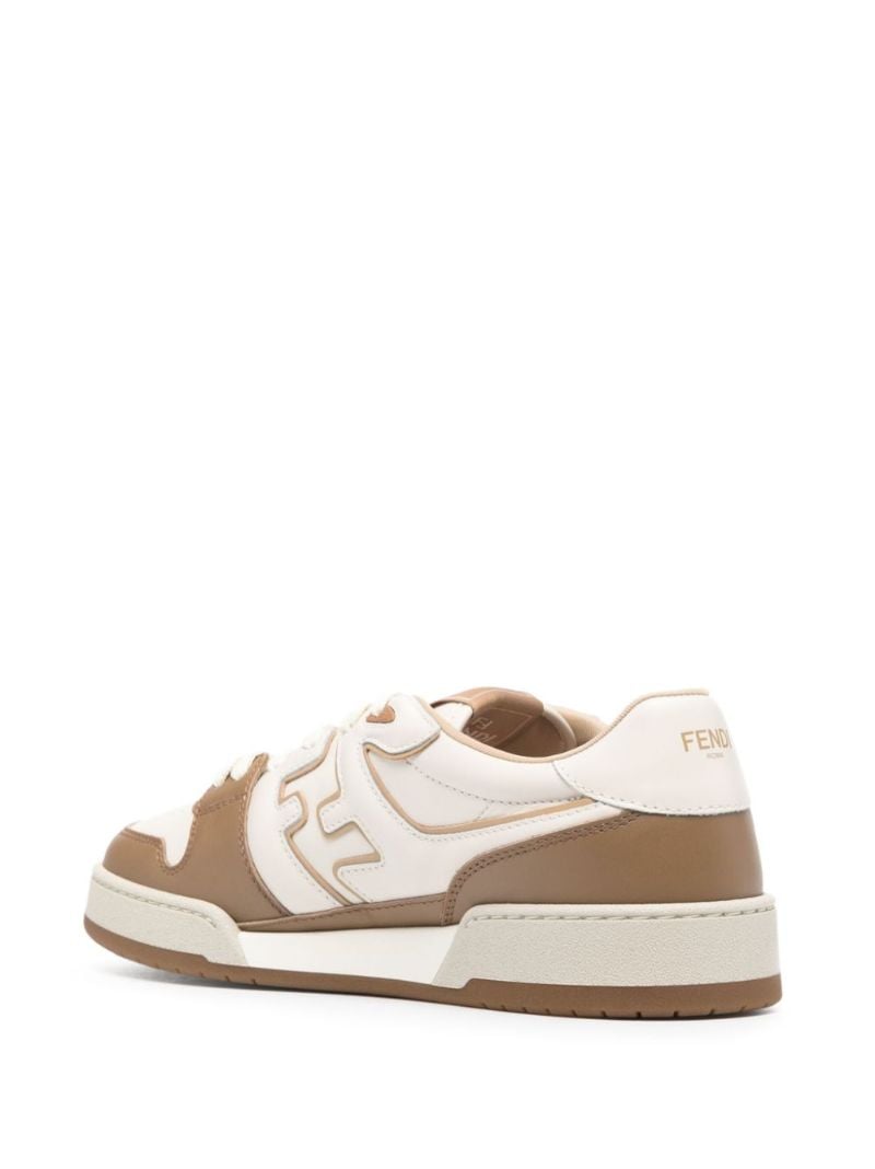 Neutral Fendi Match Leather Sneakers