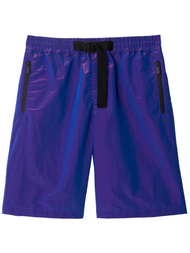 Blue Equestrian Knight Embroidered Shorts