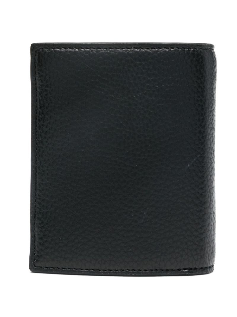 Black Orb-plaque Bi-fold Wallet