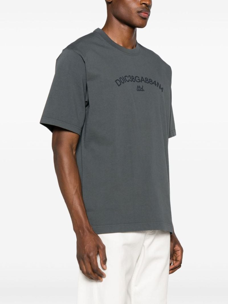 Grey Logo-print Cotton T-shirt