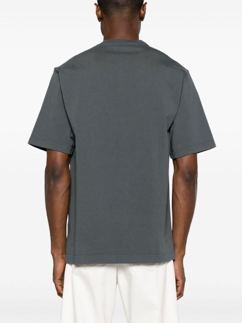 Grey Logo-print Cotton T-shirt