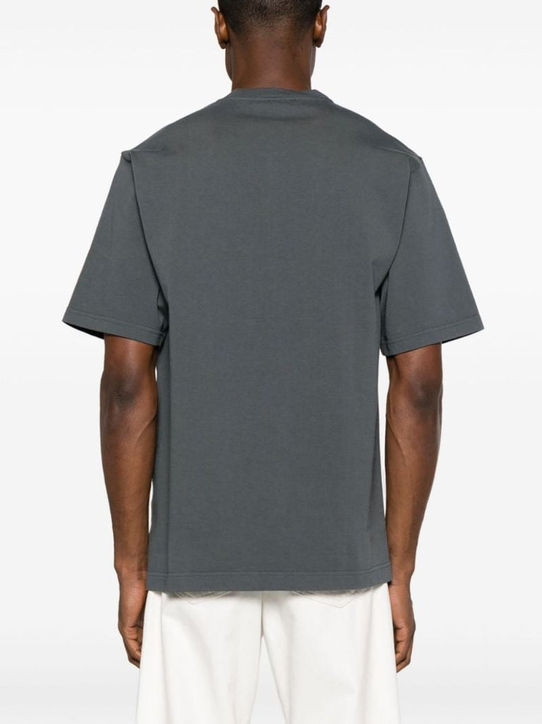Grey Logo-print Cotton T-shirt