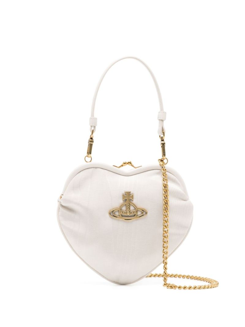 White Belle Heart Frame Tote Bag