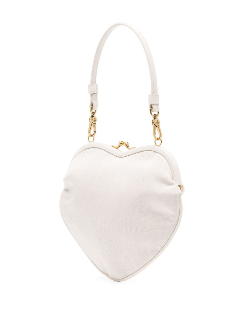 White Belle Heart Frame Tote Bag