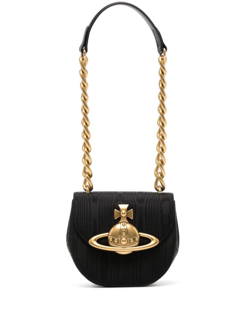 Black Jodie Moire Shoulder Bag