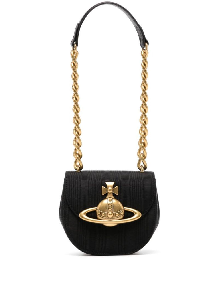 Black Jodie Moire Shoulder Bag