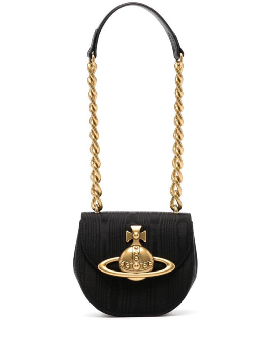 Black Jodie Moire Shoulder Bag