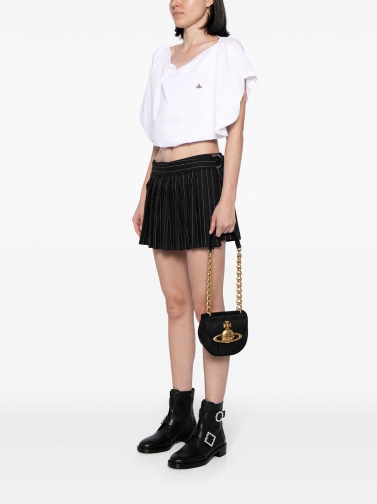 Black Jodie Moire Shoulder Bag