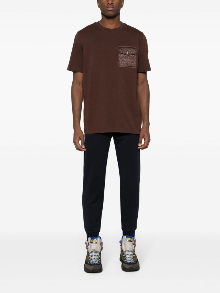 Blue Tapered Cotton Track Pants