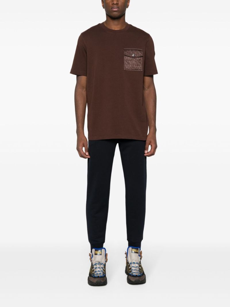Blue Tapered Cotton Track Pants