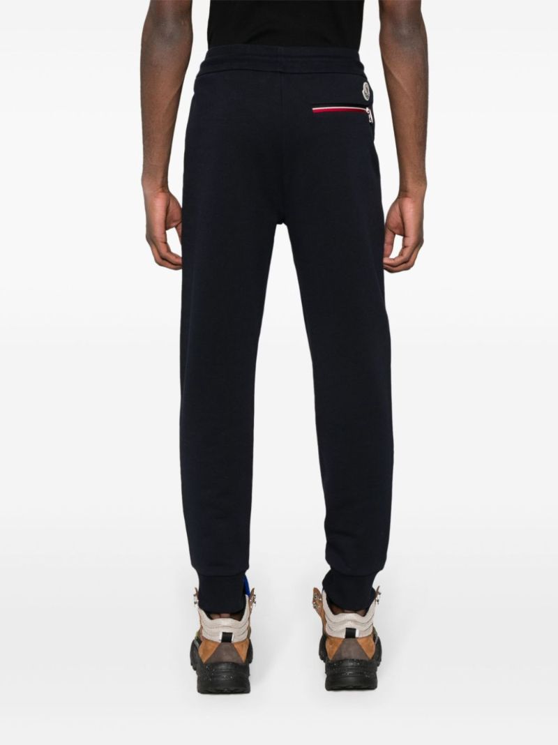 Blue Tapered Cotton Track Pants