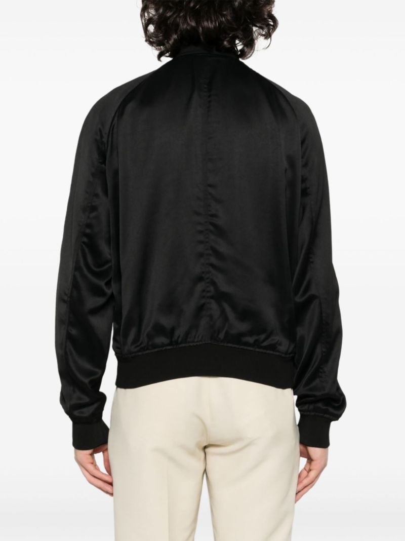 Black Twill Bomber Jacket